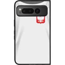 Google Pixel Fold Case Hülle - Silikon schwarz Polen 2022 personalisierbares Fussballtrikot