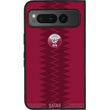 Coque Google Pixel Fold - Silicone rigide noir Maillot de football Qatar 2026 personnalisable