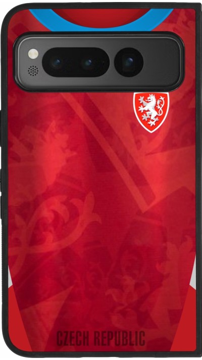 Google Pixel Fold Case Hülle - Silikon schwarz Tschechische Republik personalisierbares Fussballtrikot