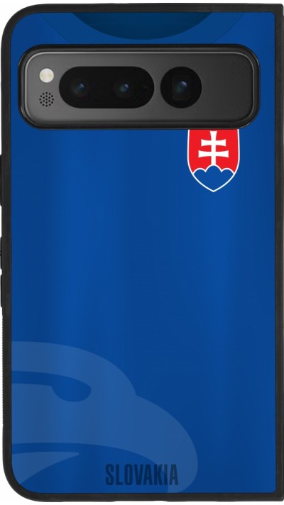 Coque Google Pixel Fold - Silicone rigide noir Maillot de football Slovaquie