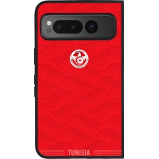 Coque Google Pixel Fold - Silicone rigide noir Maillot de football Tunisie 2026 personnalisable