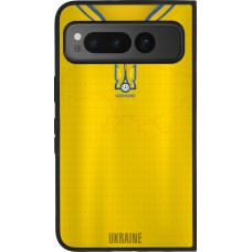 Coque Google Pixel Fold - Silicone rigide noir Maillot de football Ukraine