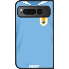 Google Pixel Fold Case Hülle - Silikon schwarz Uruguay 2022 personalisierbares Fussballtrikot