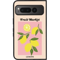 Google Pixel Fold Case Hülle - Silikon schwarz Fruit market lemons 2026