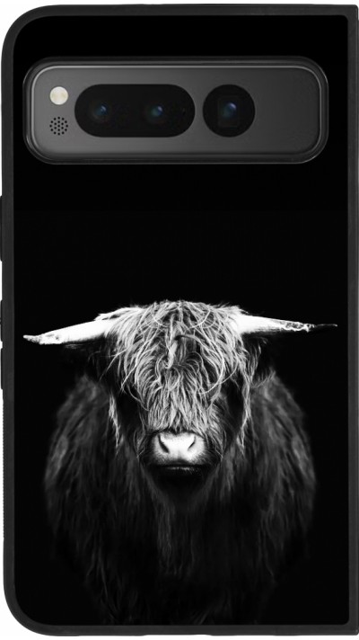 Google Pixel Fold Case Hülle - Silikon schwarz Highland calf black
