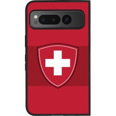 Google Pixel Fold Case Hülle - Silikon schwarz Hockey World Championship Ecusson Suisse