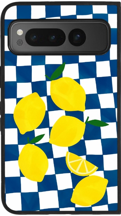 Google Pixel Fold Case Hülle - Silikon schwarz Illustration lemons 2026