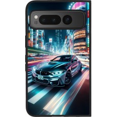 Google Pixel Fold Case Hülle - Silikon schwarz BMW M4 Tokio Nacht