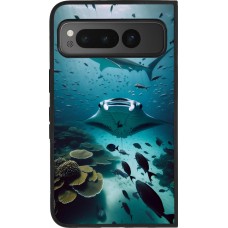 Google Pixel Fold Case Hülle - Silikon schwarz Manta Lagune Reinigung