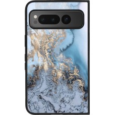 Coque Google Pixel Fold - Silicone rigide noir Marble 04