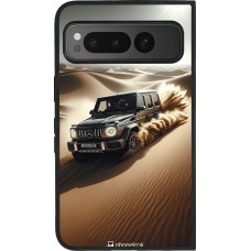 Coque Google Pixel Fold - Silicone rigide noir Mercedes G Drift Desert