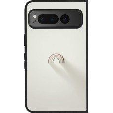 Coque Google Pixel Fold - Silicone rigide noir Mini Rainbow Minimal