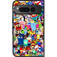 Coque Google Pixel Fold - Silicone rigide noir Mixed cartoons