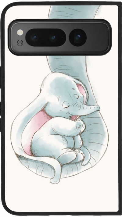 Coque Google Pixel Fold - Silicone rigide noir Mom 1903