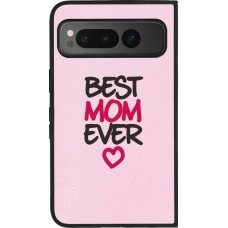Coque Google Pixel Fold - Silicone rigide noir Mom 2023 best Mom ever pink