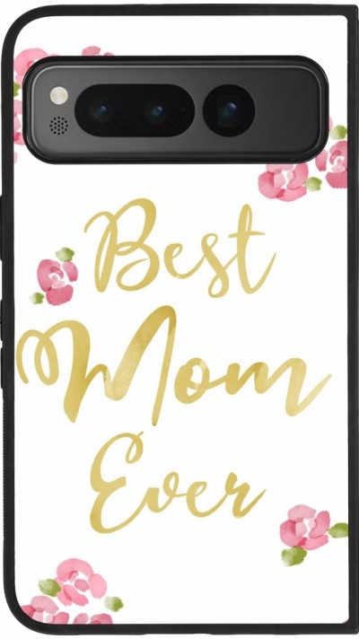 Coque Google Pixel Fold - Silicone rigide noir Mom 2024 best Mom ever
