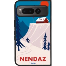 Coque Google Pixel Fold - Silicone rigide noir Nendaz Cabane Ski