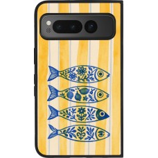 Google Pixel Fold Case Hülle - Silikon schwarz Portuguese fish 2026