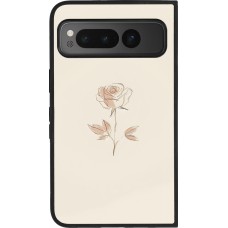 Coque Google Pixel Fold - Silicone rigide noir Sable Rose Minimaliste