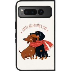 Coque Google Pixel Fold - Silicone rigide noir Saint Valentines Day 26 Happy Valentine