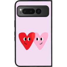 Google Pixel Fold Case Hülle - Silikon schwarz Saint Valentines Day 26 Heart