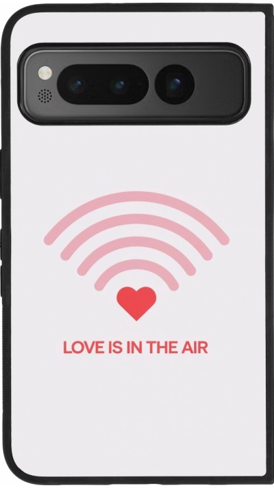 Coque Google Pixel Fold - Silicone rigide noir Saint Valentines Day 26 Love is in the air