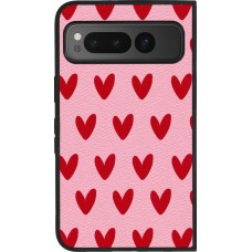 Coque Google Pixel Fold - Silicone rigide noir Saint Valentines Day 26 Pattern heart