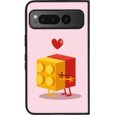 Coque Google Pixel Fold - Silicone rigide noir Saint Valentines Day 26 Puzzle