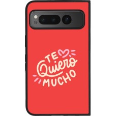Google Pixel Fold Case Hülle - Silikon schwarz Saint Valentines Day 26 Te quiero mucho