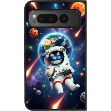 Coque Google Pixel Fold - Silicone rigide noir VR SpaceCat Odyssey
