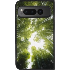 Coque Google Pixel Fold - Silicone rigide noir Spring 23 forest blue sky