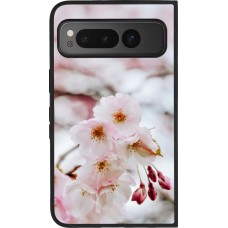 Google Pixel Fold Case Hülle - Silikon schwarz Cherry tree Spring 2026