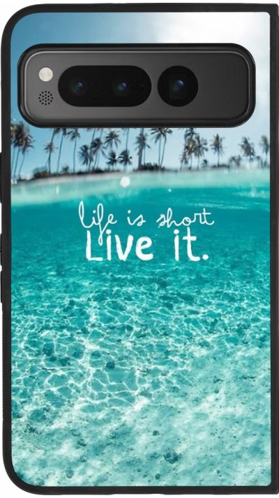 Coque Google Pixel Fold - Silicone rigide noir Summer 18 24