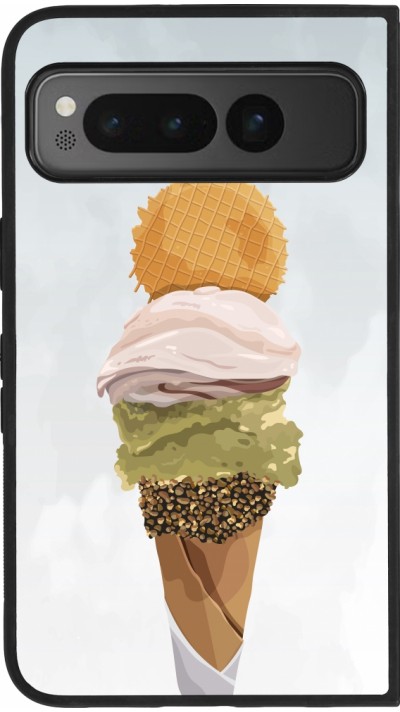 Coque Google Pixel Fold - Silicone rigide noir Summer 2025 Cornet