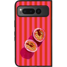 Coque Google Pixel Fold - Silicone rigide noir Passion fruit Summer 2026