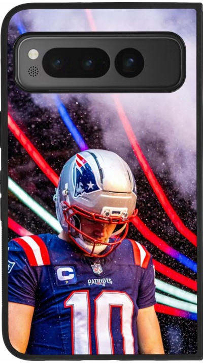 Coque Google Pixel Fold - Silicone rigide noir Super Bowl 26 Patriots 3