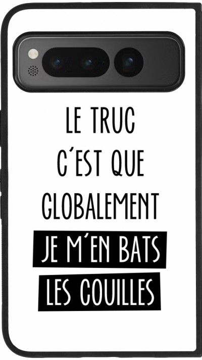 Google Pixel Fold Case Hülle - Silikon schwarz Le truc globalement bats les couilles