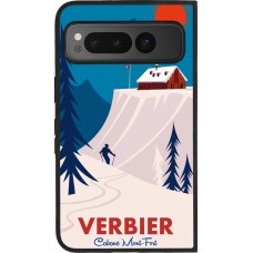 Coque Google Pixel Fold - Silicone rigide noir Verbier Cabane Mont-Fort