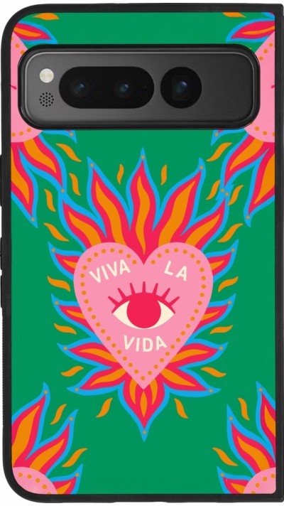 Coque Google Pixel Fold - Silicone rigide noir Viva la vida 2026