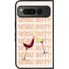 Coque Google Pixel Fold - Silicone rigide noir Wine not