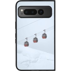Coque Google Pixel Fold - Silicone rigide noir Winter 22 ski lift