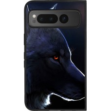 Coque Google Pixel Fold - Silicone rigide noir Wolf Shape