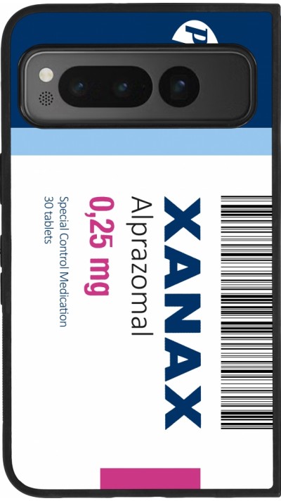 Coque Google Pixel Fold - Silicone rigide noir Xanax Alprazolam 2025