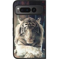 Coque Google Pixel Fold - Silicone rigide noir Zen Tiger