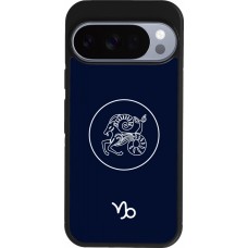Google Pixel 10 / Pixel 10 Pro Case Hülle - Silikon schwarz Astrologie Steinbock