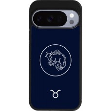 Coque Google Pixel 10 / Pixel 10 Pro - Silicone rigide noir Astrologie Taureau