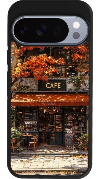 Coque Google Pixel 10 / Pixel 10 Pro - Silicone rigide noir Autumn 25 Coffee shop