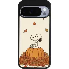 Coque Google Pixel 10 / Pixel 10 Pro - Silicone rigide noir Autumn 26 Snoopy autumn
