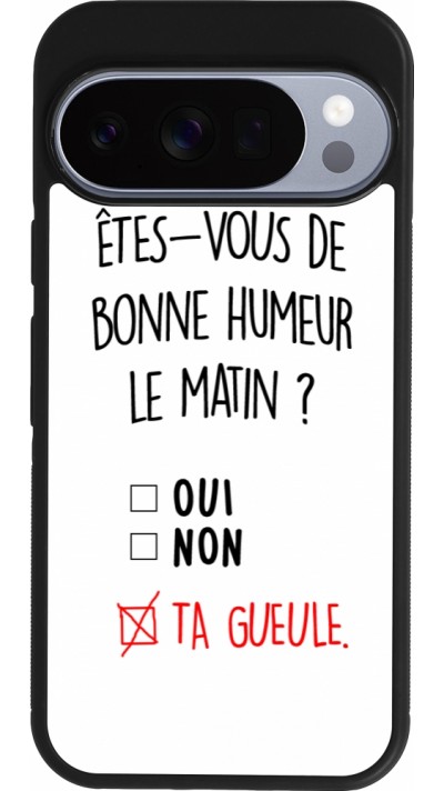 Coque Google Pixel 10 / Pixel 10 Pro - Silicone rigide noir Bonne humeur matin