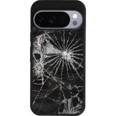 Coque Google Pixel 10 / Pixel 10 Pro - Silicone rigide noir Broken Screen